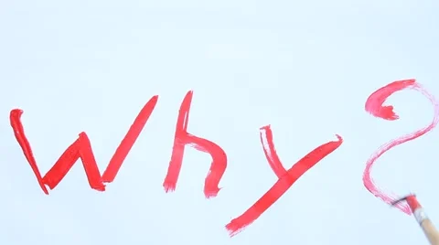 Human hand writing word  "why?" Stock Footage 40031933