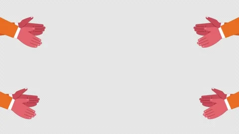 Human hands clapping giving ovation, greetings and support. Congratulation .. Stock Footage 309499207