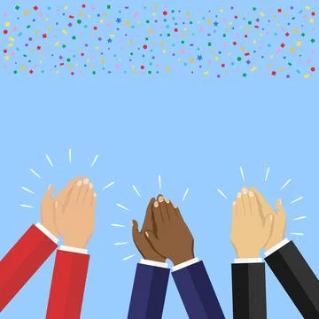 Human hands clapping Stock Illustration