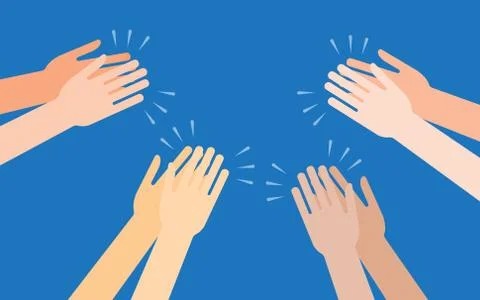 Human hands clapping ovation Stock Illustration