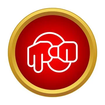 Human hands communicating using sign language icon Stock Illustration