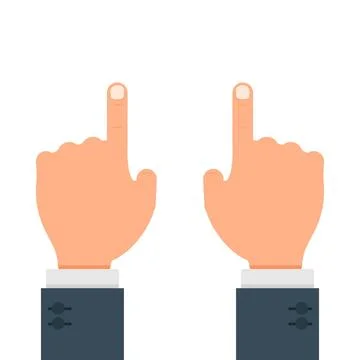  Human hands gesture vector flat illustration design isolated on white bac... Stock Photos