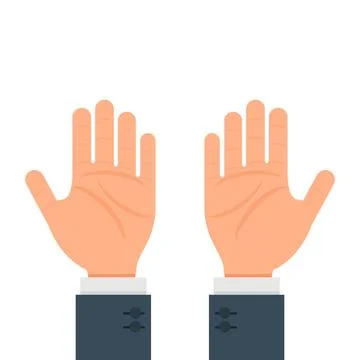  Human hands gesture vector flat illustration design isolated on white bac... Stock Photos