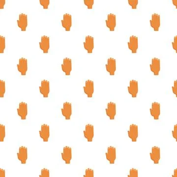 Human hands gesturing stop or high five pattern Stock Illustration
