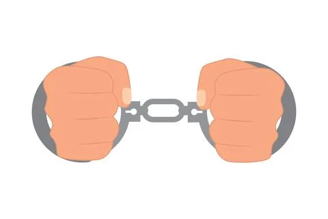 Human hands in handcuffs Stock-Illustration