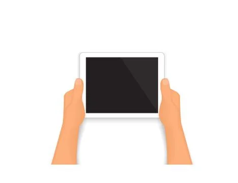 Human hands hold a tablet pc Stock-Illustration