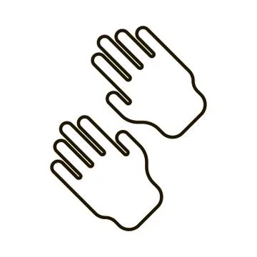 Human hands Icon on white background. Trendy flat style for graphic design, web Stock Illustration