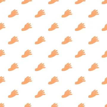 Human hands pattern repeating seamless illustration background Illustrazione stock