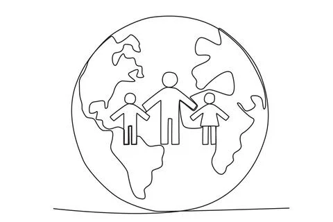 Human hands raised upwards Stock Illustration