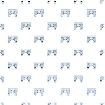 Human hands wearing gloves typing on keyboard seamless pattern イラスト素材