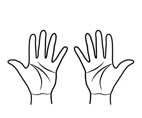 Human hands on a white background. Symbol. Stock Illustration