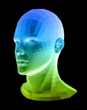 Human head. Abstract vector illustration Illustrazione stock