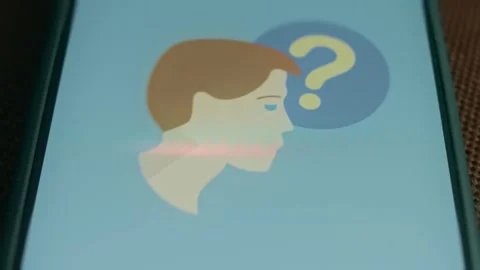 Human head and question mark, presentation Stock Footage 310052634