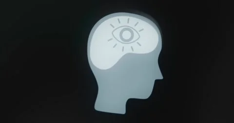 Human head and Third eye, Spiritual eye 库存影片 313491819