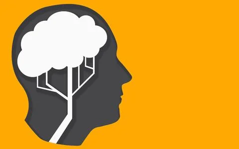 Human head and tree brain shape Stock Illustration