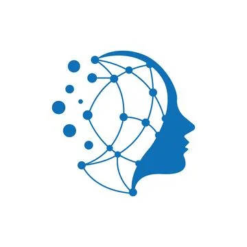 Human Head Brain Intelligence Solution Marketing Analysis Connection Network Vec Stock Illustration