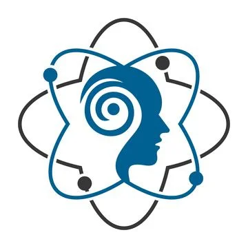 Human Head Brain Mind Logo Design Intelligence Vector Template Icon Stock Illustration