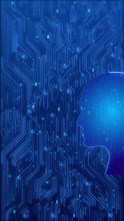 Human head brain network AI artificial intelligence Deep learning brain showing Stock Footage 313676297