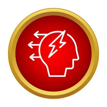 Human head brainstorming new ideas concept icon Stock Illustration