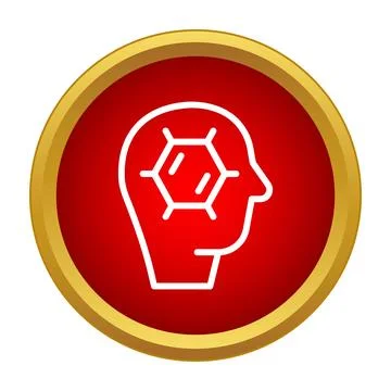 Human head with chemical molecule structure concept Stock Illustration