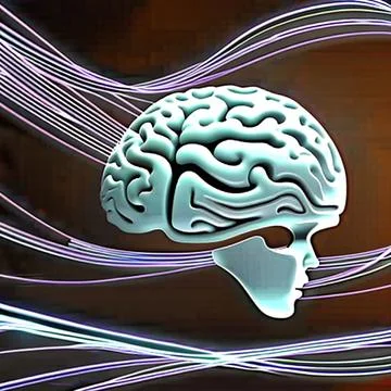 Human head on a cosmic background, you can see the gyrations Stock Illustration