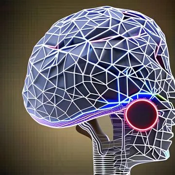 Human head on a cosmic background, you can see the gyrations Stock Illustration