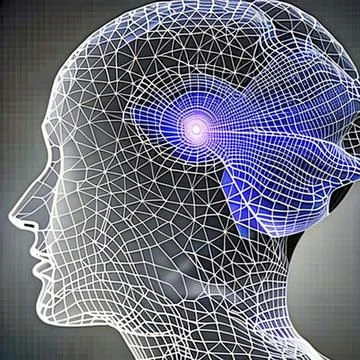 Human head on a cosmic background, you can see the gyrations Stock Illustration