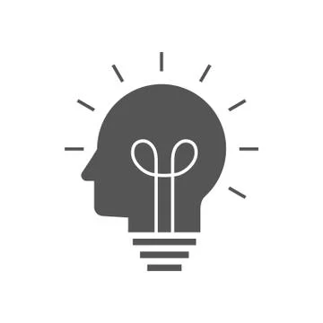 Human head creating a new idea. Creative Idea. vector. EPS 10. Stock Illustration