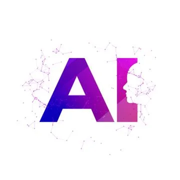 Human head cyber mind digital technology. Cyber brain logo future tech face Stock Illustration