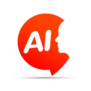 Human head cyber mind digital technology. Cyber brain logo future tech face Stock Illustration