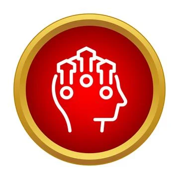 Human head developing growth mindset with arrows moving up Illustrazione stock