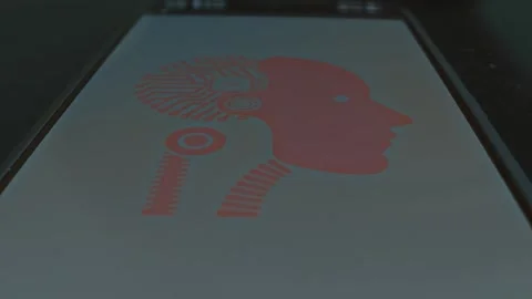 Human head with digital brain presentation Stock Footage 304236421