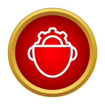 Human head with gear icon representing mental process 库存插图