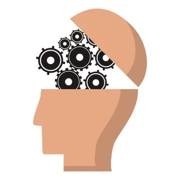 Human head gear idea 스톡 일러스트