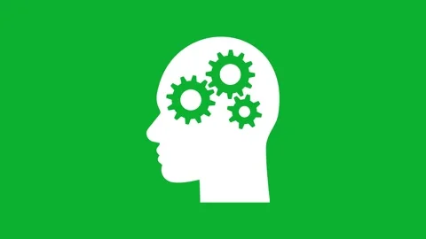 Human head with gears animation video Stock Footage 330523864