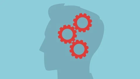 Human head with gears. HD animation. Stock Footage 94978210