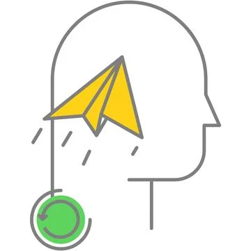 Human head icon creative inspiration flat vector Stock Illustration