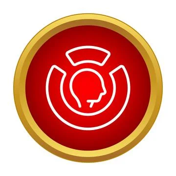 Human head icon representing complex thinking process Stock Illustration