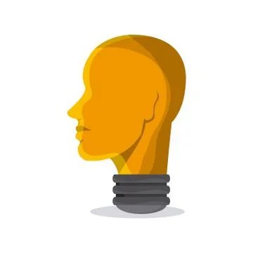 Human head icon. Thinking design. Vector graphic Stock Illustration