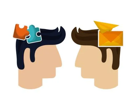 Human head icon. Thinking design. Vector graphic Stock Illustration