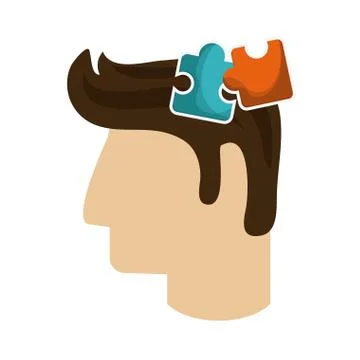 Human head icon. Thinking design. Vector graphic Stock Illustration