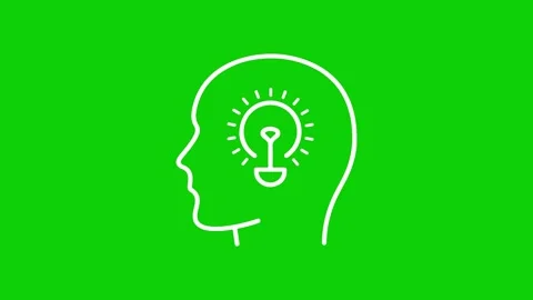 Human head idea animation thinking creativity innovation mind Stock Footage 330540971