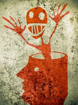 In the human head Stock Illustration