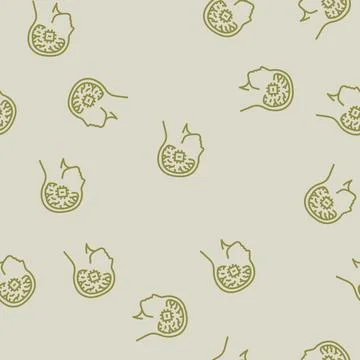 Human head integrated chip line seamless pattern Stock Illustration