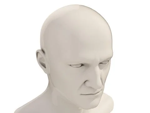 Human head isolated Stock-Illustration