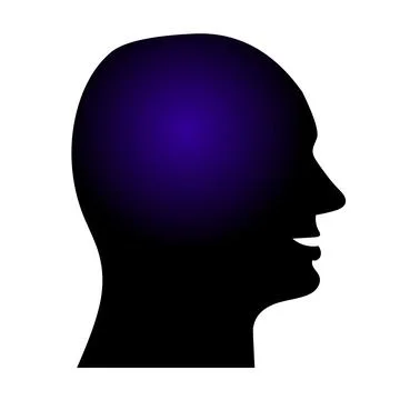 Human head isolated Stock Illustration