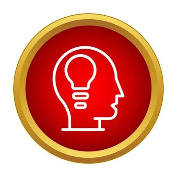 Human head with light bulb symbolizing idea and creativity Stock Illustration