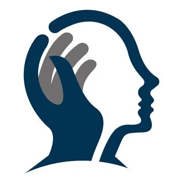 Human Head Mind Logo Design Psychology Thinking Vector Stock Illustration