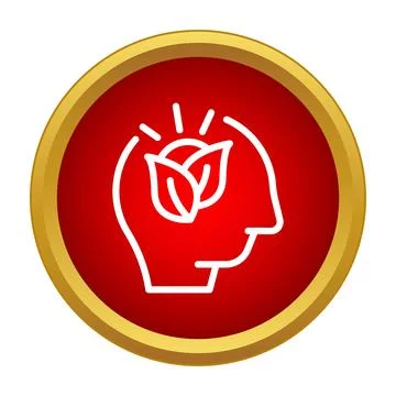 Human head mind thinking green ecology concept Stock Illustration