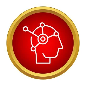 Human head with network connections showing artificial intelligence concept Stock Illustration